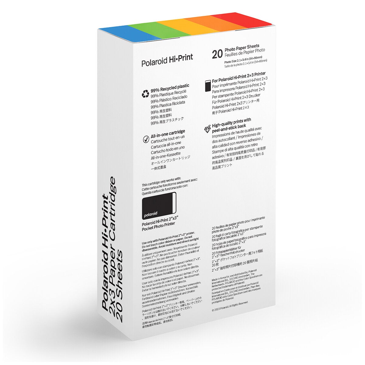 Polaroid HiPrint Generation 2 2x3 Paper Cartridge 20 Sheets Polaroid HiPrint Generation 2 2x3 Paper Cartridge 20 Sheets