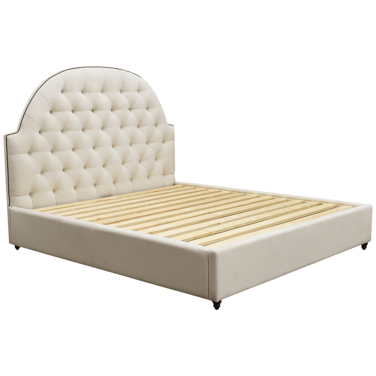 Moran Princess King Bedhead With Encasement With Slatted Base Cream