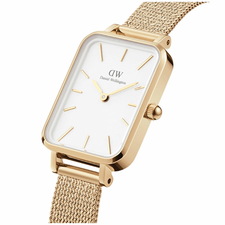 Daniel Wellington Quadro White Dial Evergold Strap Women's Watch DW00100556 Daniel Wellington Quadro White Dial Evergold Strap Women's Watch DW00100556