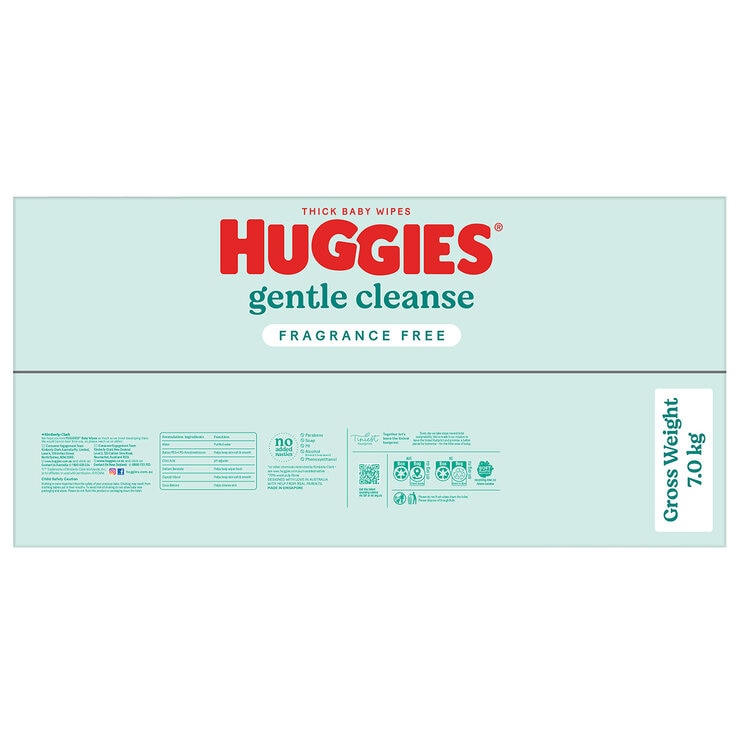 Huggies Fragrance Free Baby Wipes 24 x 80 Wipes 2 Pack