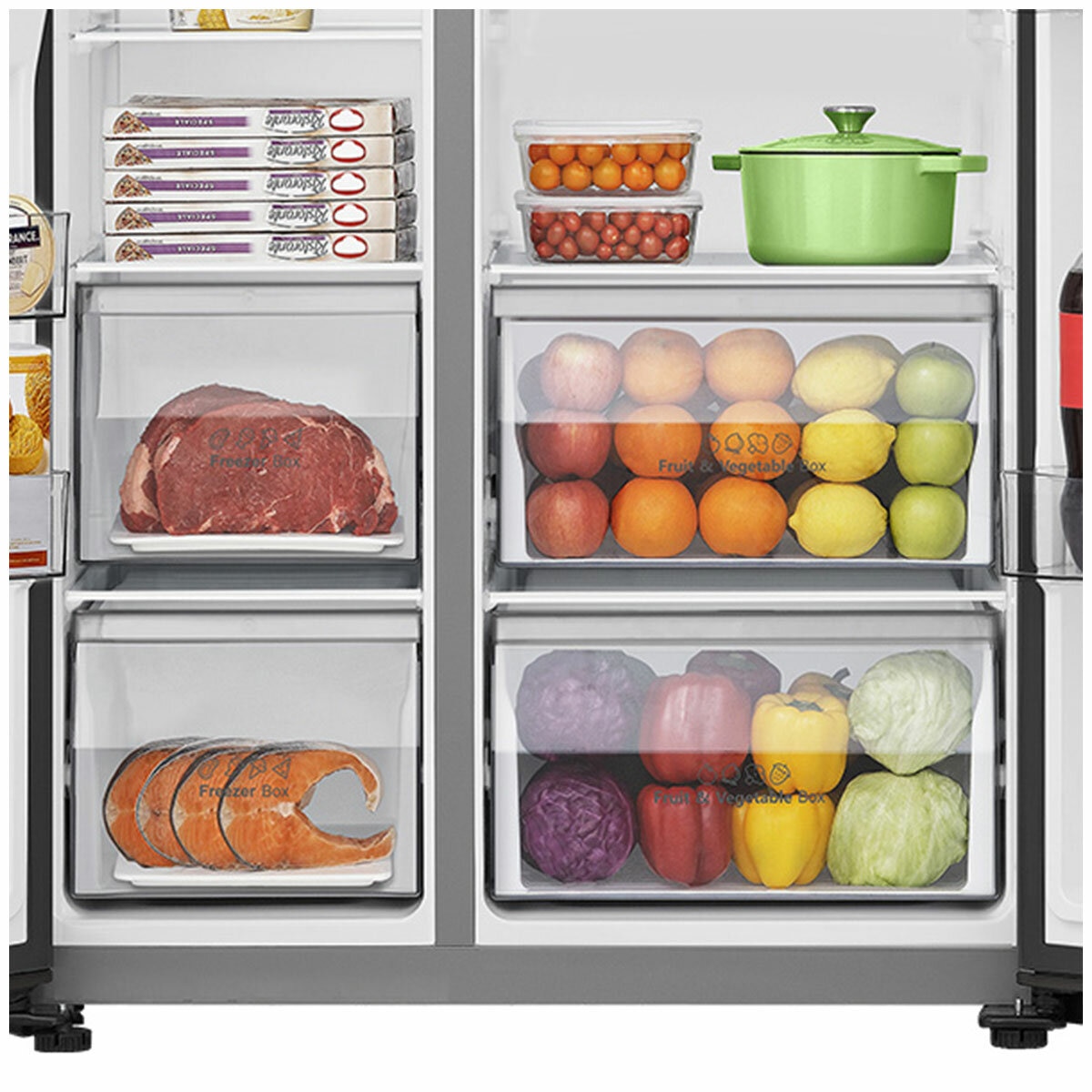 Hisense 632L Side By Side Fridge Black HRSBS633BW Hisense 632L Side By Side Fridge Black HRSBS633BW