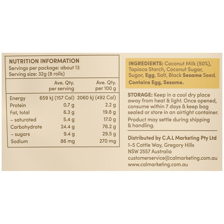 Tropical Fields Crispy Coconut Rolls 400g Tropical Fields Crispy Coconut Rolls 400g
