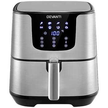 Devanti 7L Digital Air Fryer Silver AF-K-G-5T6-SS