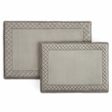Town & Country Memory Foam Bath Rug 2 Pack Steeple Grey