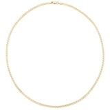 18KT Yellow Gold Flat Anchor Link Chain Necklace