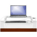 Seville Classics airLIFT Tempered Glass Monitor Riser White