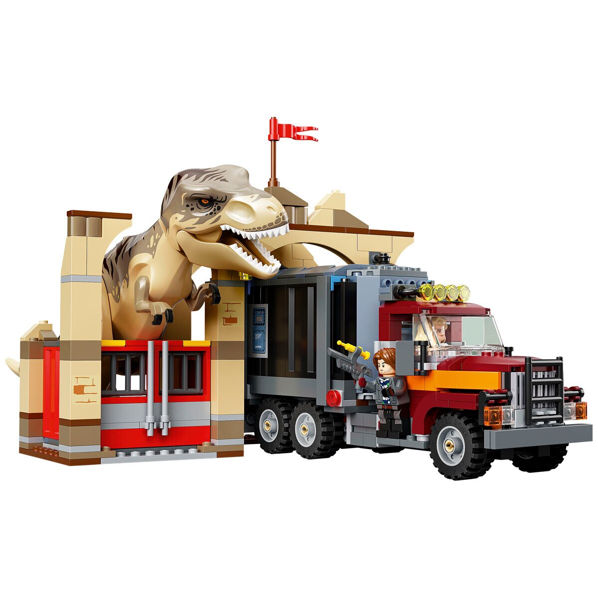 LEGO Jurassic World T. rex and Atrociraptor Dinosaur Breakout 76948