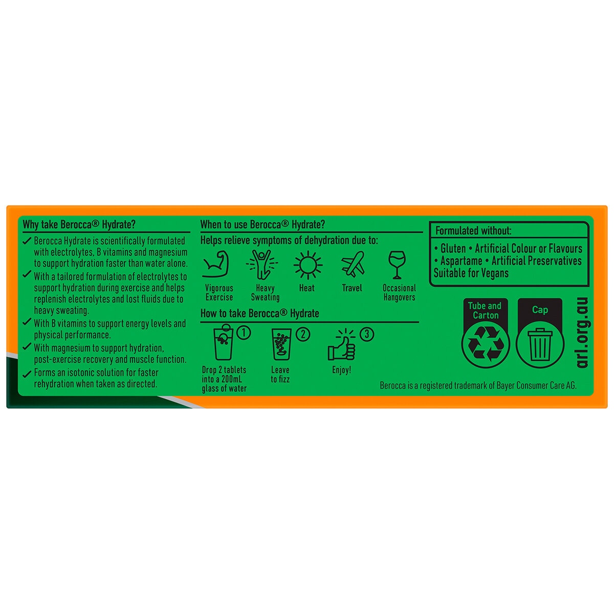 Berocca Hydrate Orange 2 x 40 Effervescent Tablets