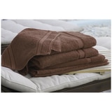 Kingtex Plain dyed 100% Combed Cotton towel range 550gsm Bath Sheet set 7 piece - Chocolate