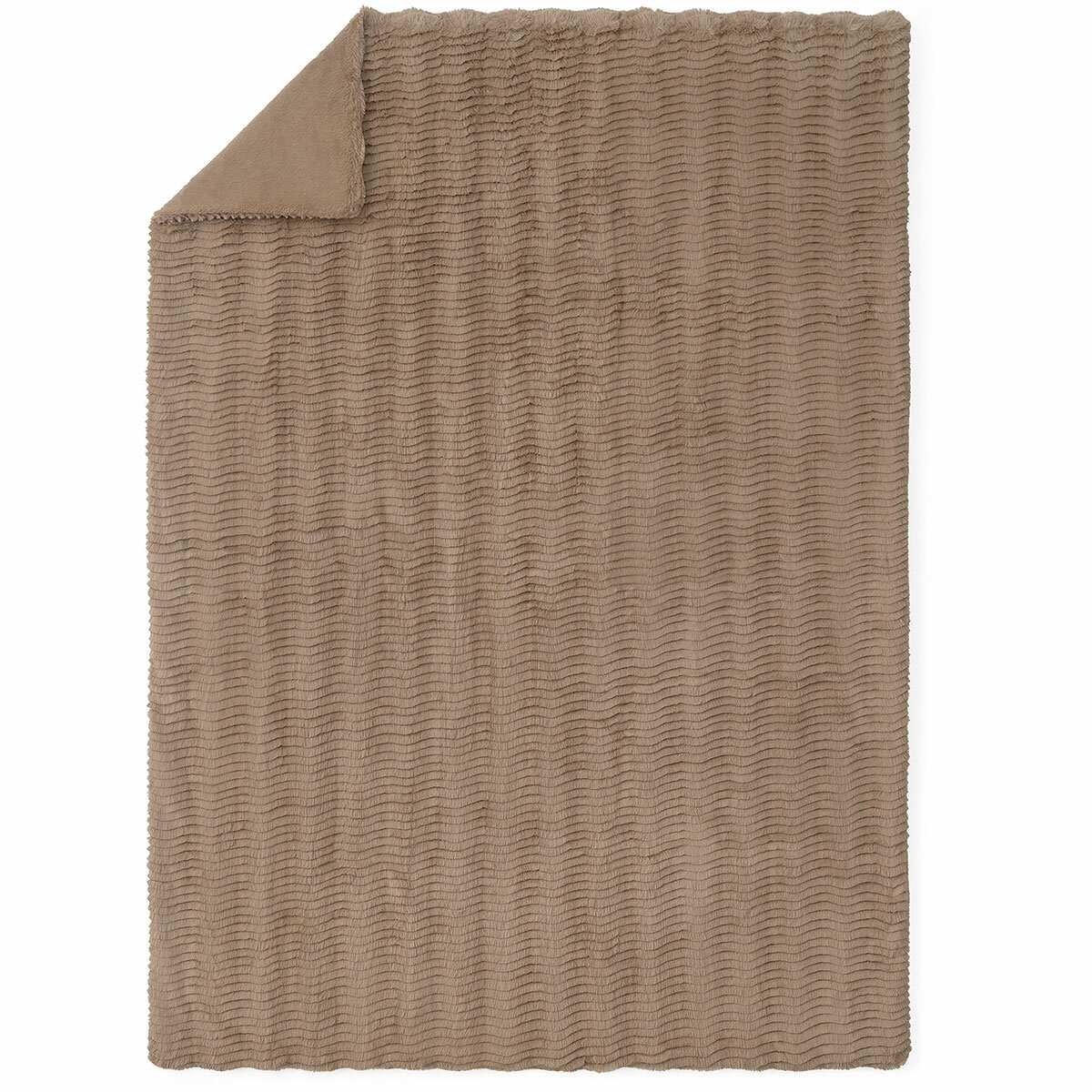 Casual Living Faux Fur Throw 127cm x 177cm Brown