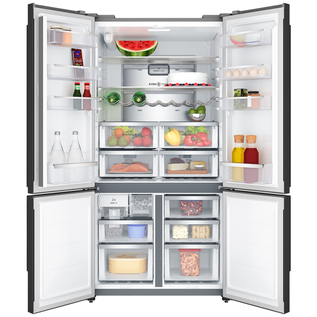 Electrolux 562L French Quad Door Fridge Matte Black EQE5657BA Electrolux 562L French Quad Door Fridge Matte Black EQE5657BA