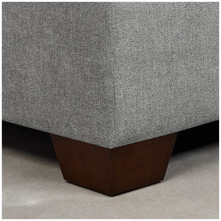 Thomasville Miles Fabric Sectional with Ottoman Grey Thomasville Miles Fabric Sectional with Ottoman Grey