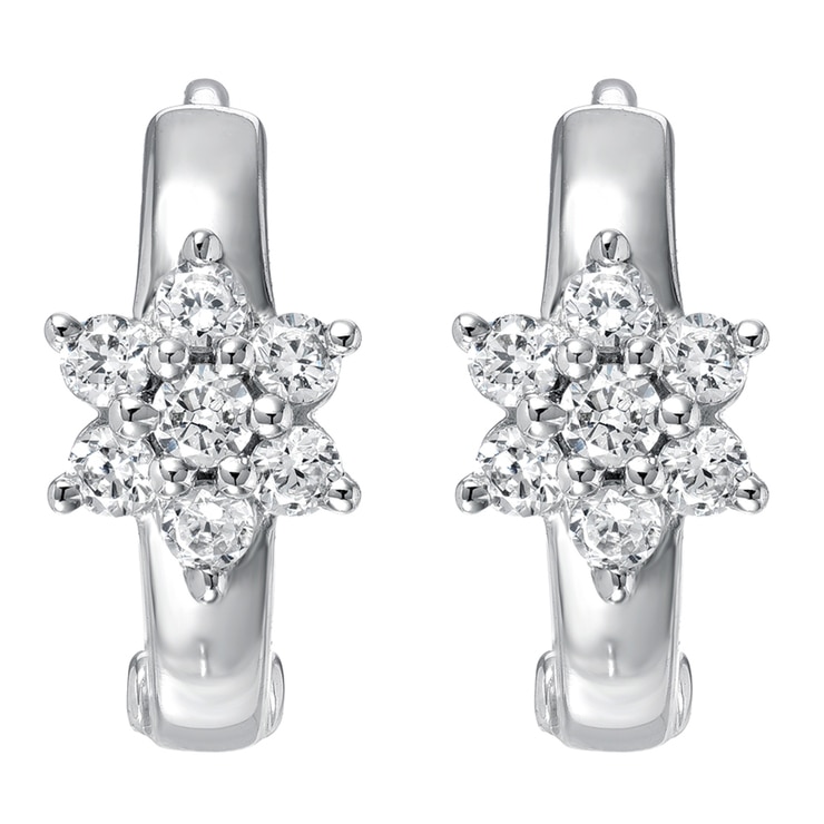 Round Brilliant Cut 0.25ctw 18KT White Gold Diamond Earrings Costco