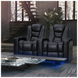 Valencia Theater Seating Venice 2 Seater Recliner Black