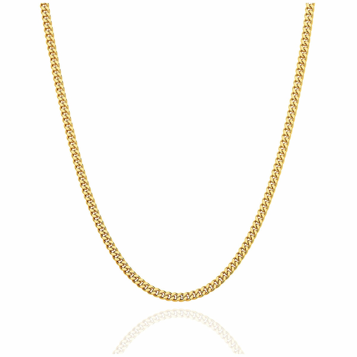 18KT Yellow Gold Diamond Cut Curb Chain 13g