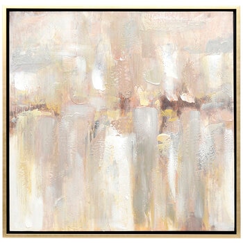 CAFE LIGHTING & LIVING Mystery Island Canvas Painting Grey/Taupe
