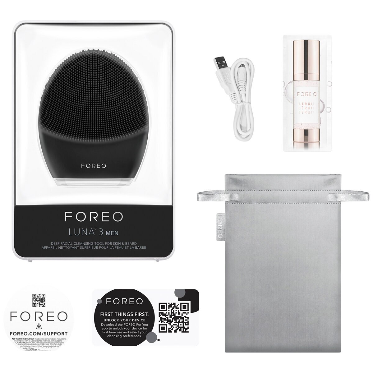 Foreo Luna 3 Facial Cleansing and Massage Brush For Men