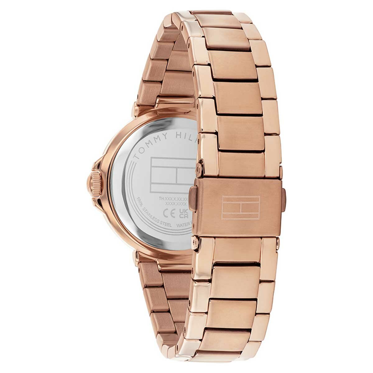 Tommy Hilfiger Lori Rose Gold Steel Black Dial Women's Watch