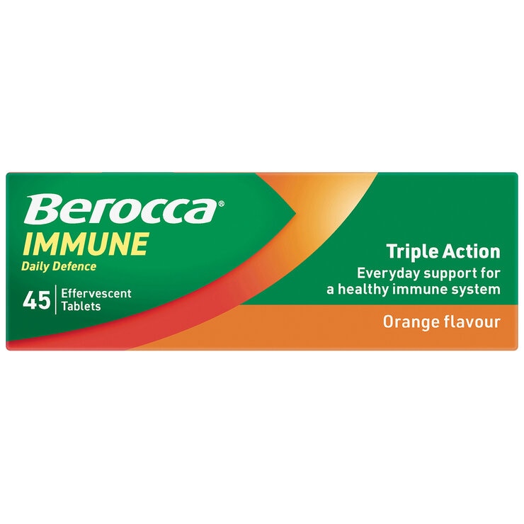 Berocca Immune Daily Defence Orange 2 x 45 Effervescent Tablets