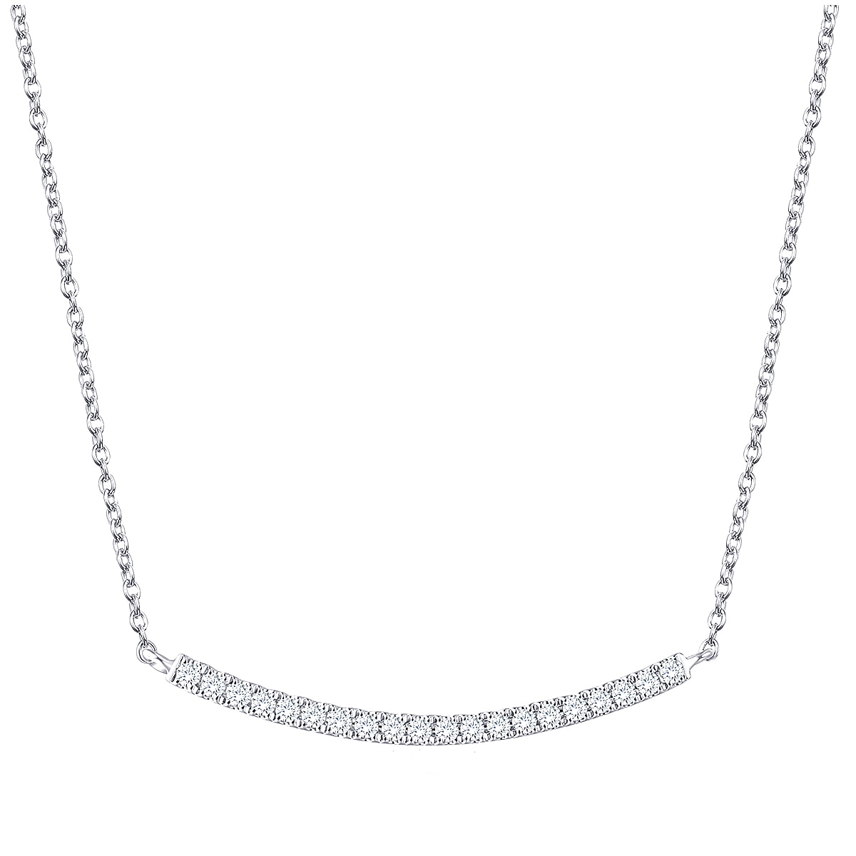 0.15ctw Diamond Curve Necklace