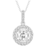 18KT White Gold 0.45ctw Round Brilliant Diamond Pendant