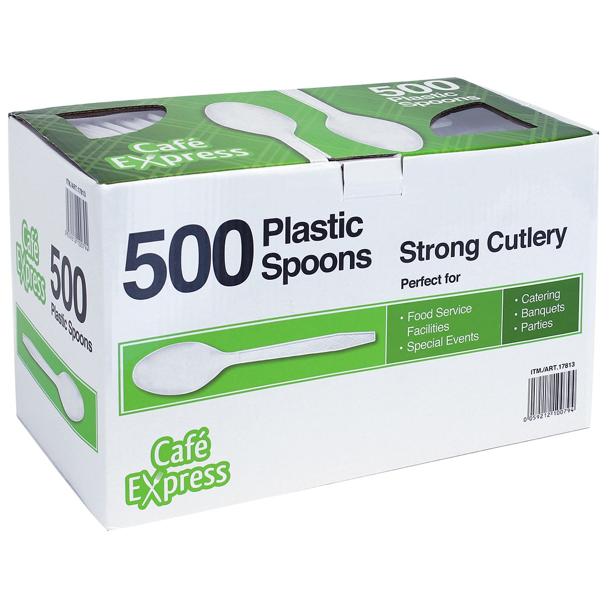 Cafe Express Heavy Weight Plastic Spoons 500 Pack Costc...