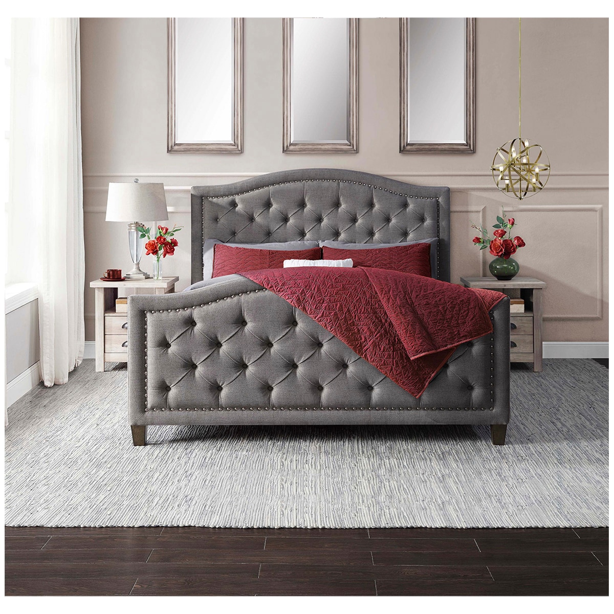 Thomasville Upholstered Queen Bed Grey Costco Australia