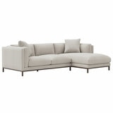 Valencia Bergen Fabric Sectional Lounge Right Chaise Beige Valencia Bergen Fabric Sectional Lounge Right Chaise Beige