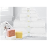 Kingtex Ramesses 100% Cotton Bath Sheet Sets 7 piece - White