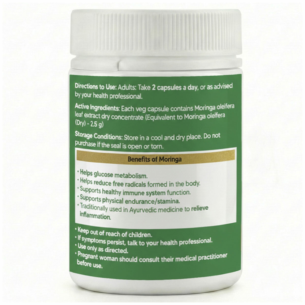 Mai Greens Moringa Capsules 5000mg 240 capsules