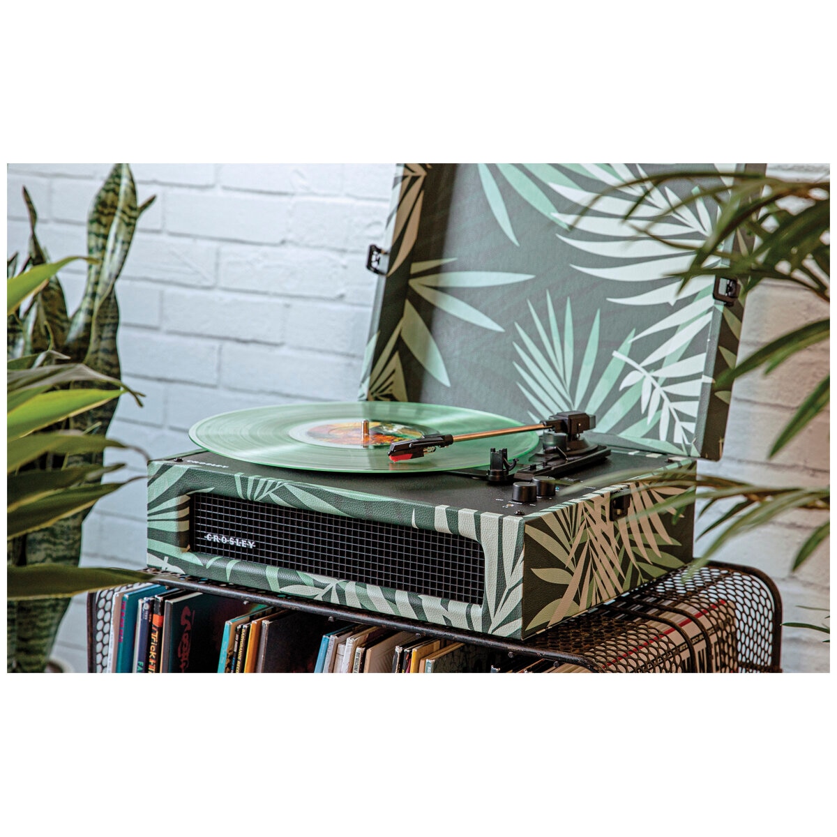 Crosley Voyager Bluetooth Portable Turntable Botanical