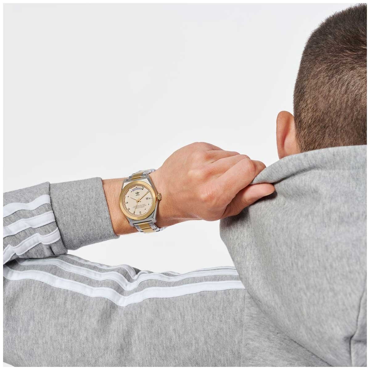 Adidas Originals Code Five Two Tone Stainless Steel Watch AOSY23542