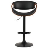 Artiss Tub Seat Wooden & Leather 1 Pack Barstool Black