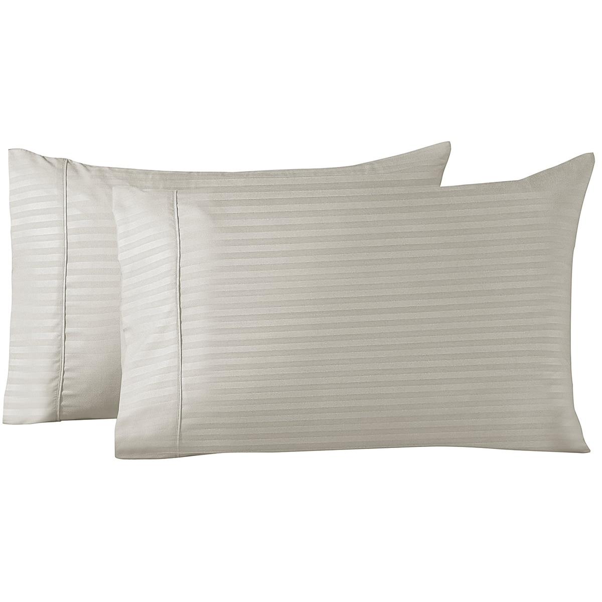 Bdirect Royal Comfort Blended Bamboo Sheet Set with stripes Queen - Silver Grey