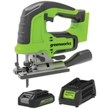 Greenworks 24V Brushless Jigsaw kit with 2Ah battery & Fast Charger