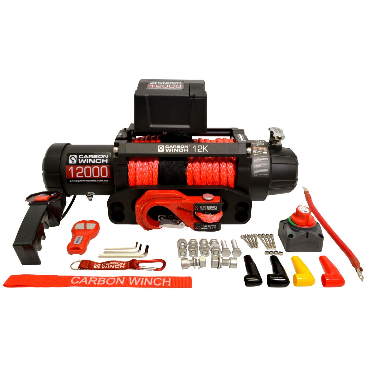 Carbon Offroad 4x4 Electric Winch 12,000 lbs CW-12K