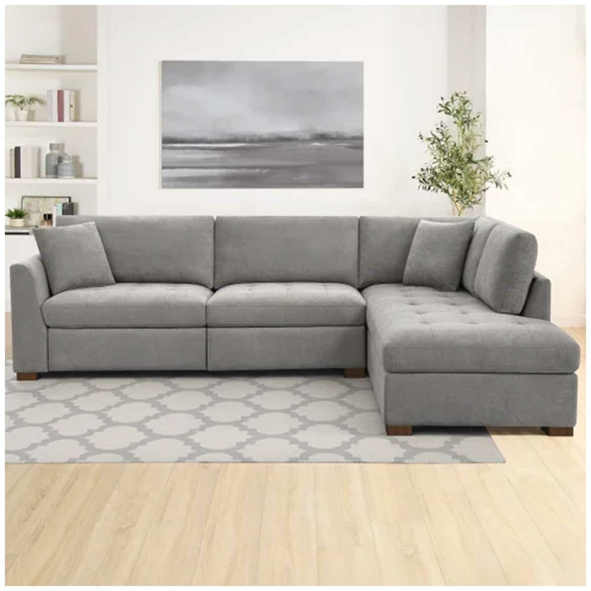 Thomasville Miles Fabric Sectional with Power Footrest