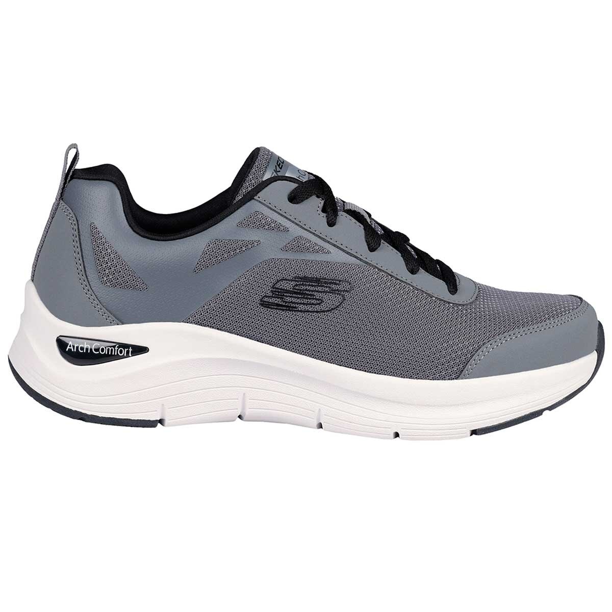 Skechers Mens Arch Comfort Shoe Grey