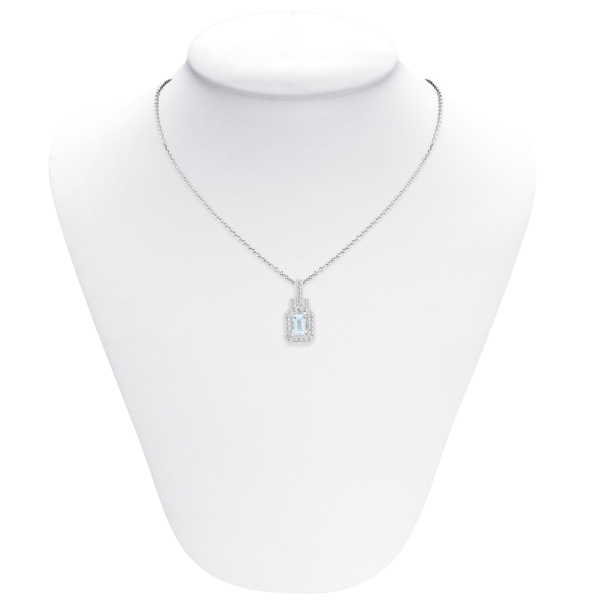 0.20ctw Diamond with Aquamarine Pendant