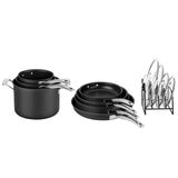 Cuisinart SmartNest Hard Anodized Cookware Set 11 Piece with Lid Organiser