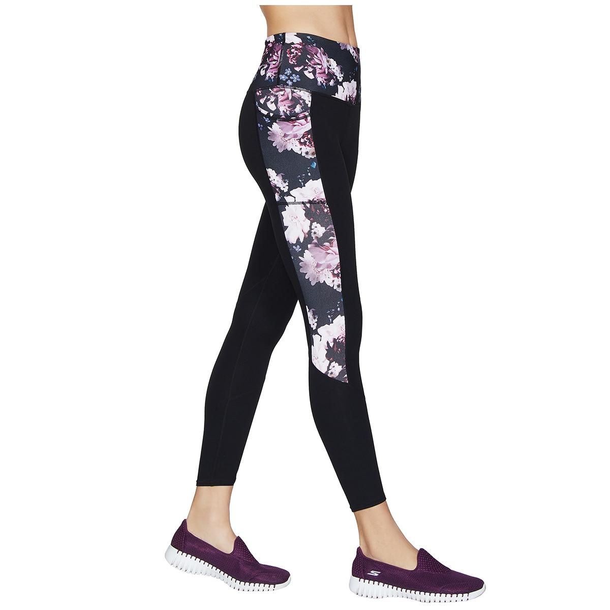 Skechers Go Walk Tight - Floral Black