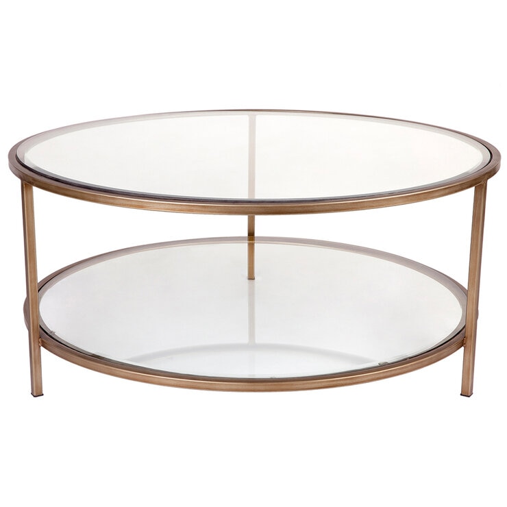 CAFE LIGHTING & LIVING Cocktail Glass Round Coffee Table