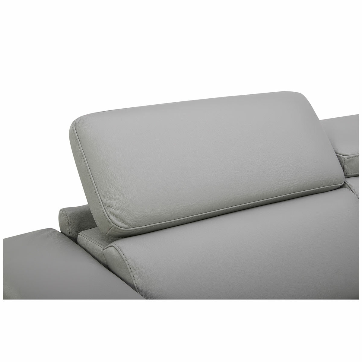 Aiden & Ivy Leather Power Sectional With Ratchet Headrest