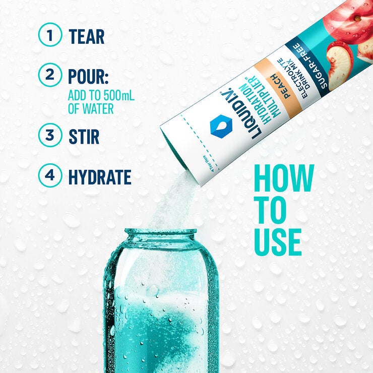 Liquid I.V. Hydration Multiplier Sugar Free Peach 30CT Liquid I.V. Hydration Multiplier Sugar Free Peach 30CT