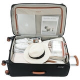 Tosca Park Avenue 3 Piece Luggage Set Black Tan