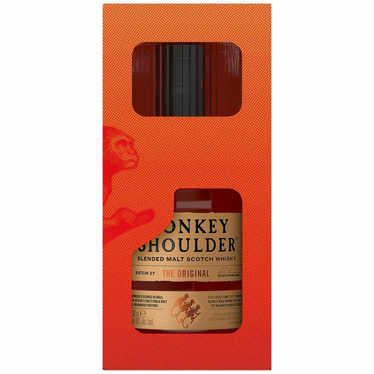 Monkey Shoulder Blended Whisky Gift Box 70ml And Glass Monkey Shoulder Blended Whisky Gift Box 70ml And Glass