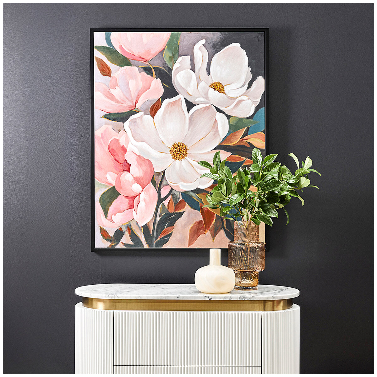 CAFE LIGHTING & LIVING Magnolia Canvas Painting