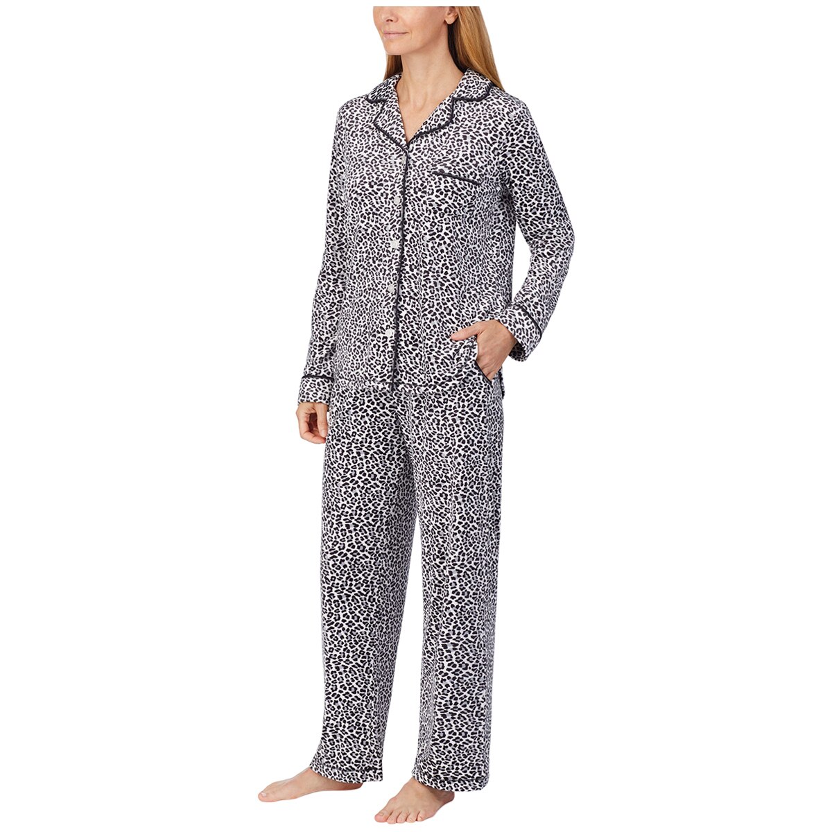 Carole Hochman Women's 2pc PJ Set - White Animal