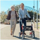 Altus Deluxe Euro Style Walker Rollator 10 Inch Wheel Red
