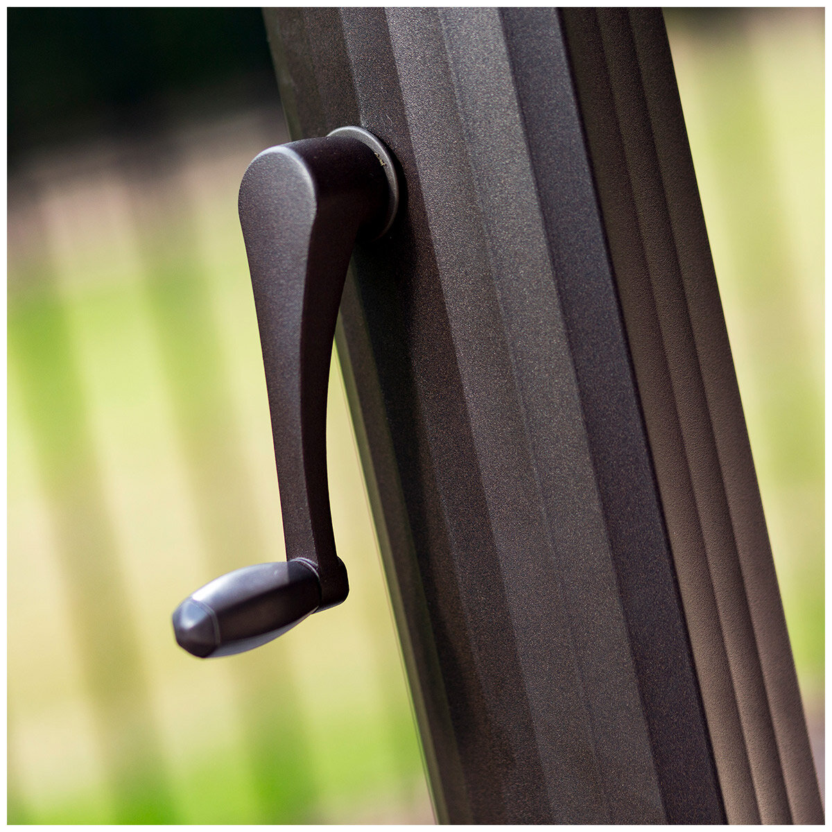 Atleisure Solar Led Cantilever Umbrella 10FT with Base Pebble